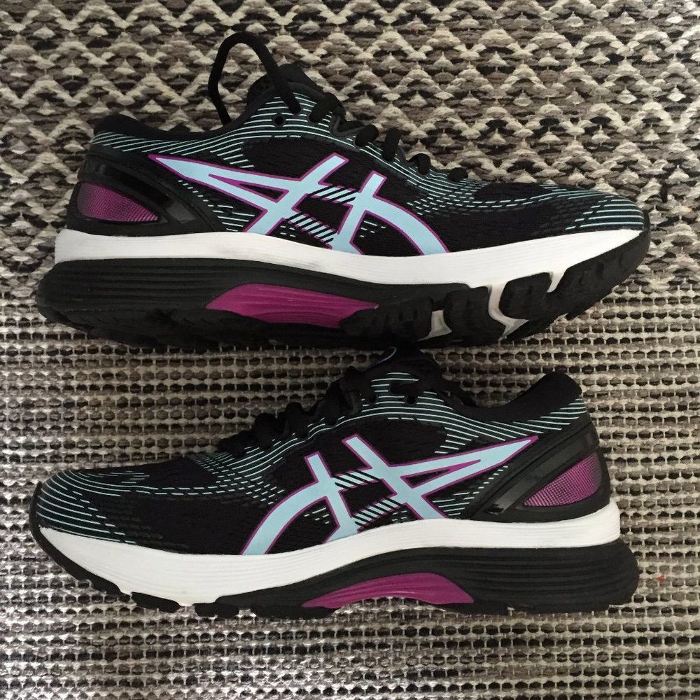 ASICS Gel Nimbus 21 Women's Sneakers Black/Skylight Size 7.5M